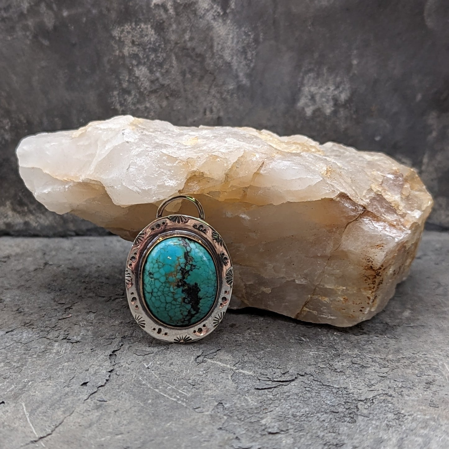 Bold Hubei Turquoise Pendant