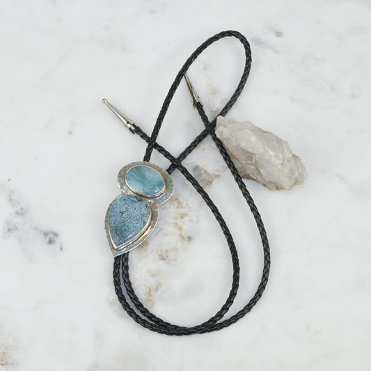 Natural Blue Turquoise Bolo Tie