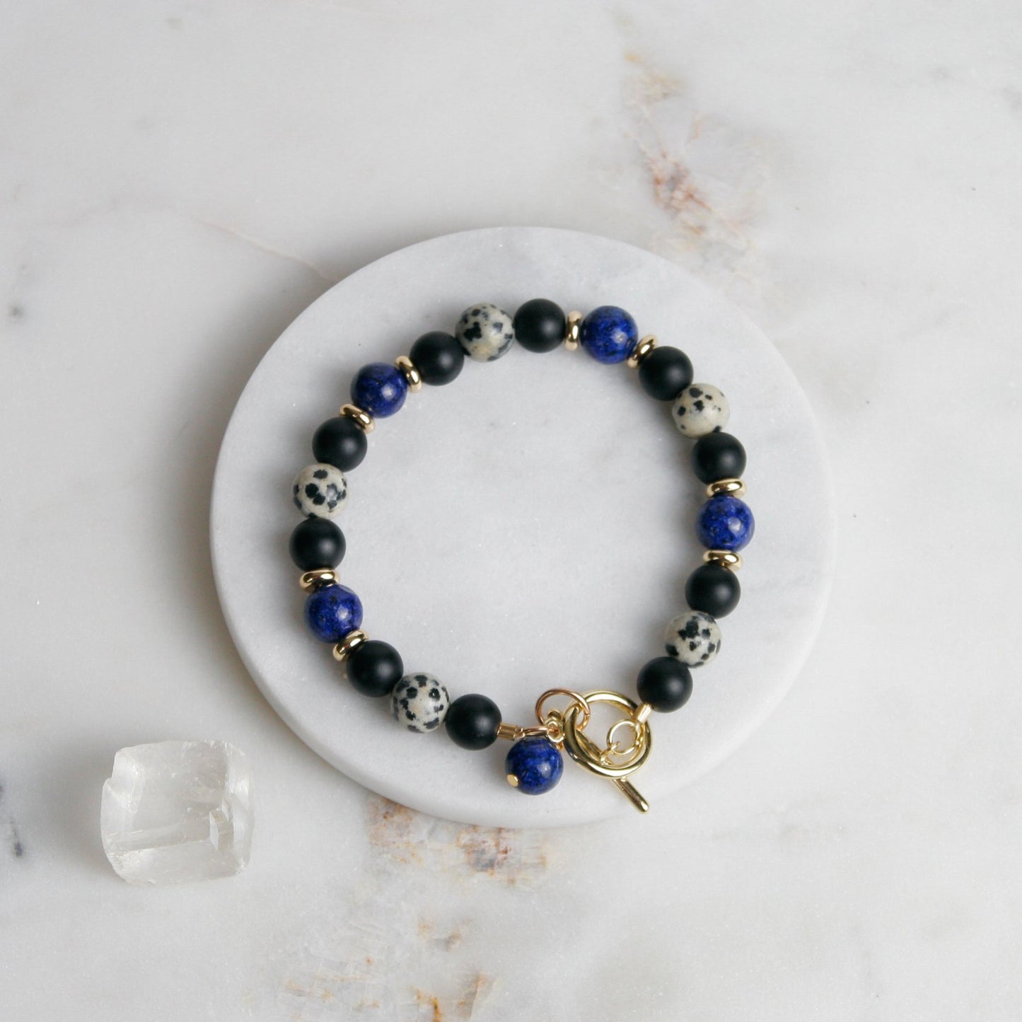 Dalmatian Jasper and Lapis Bracelet