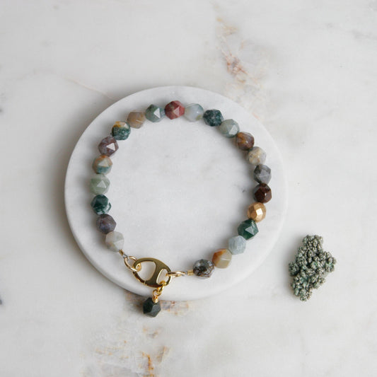 Agate and Jasper Bracelet