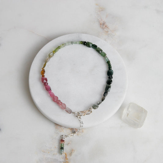 Faceted Rainbow Tourmaline Bracelet