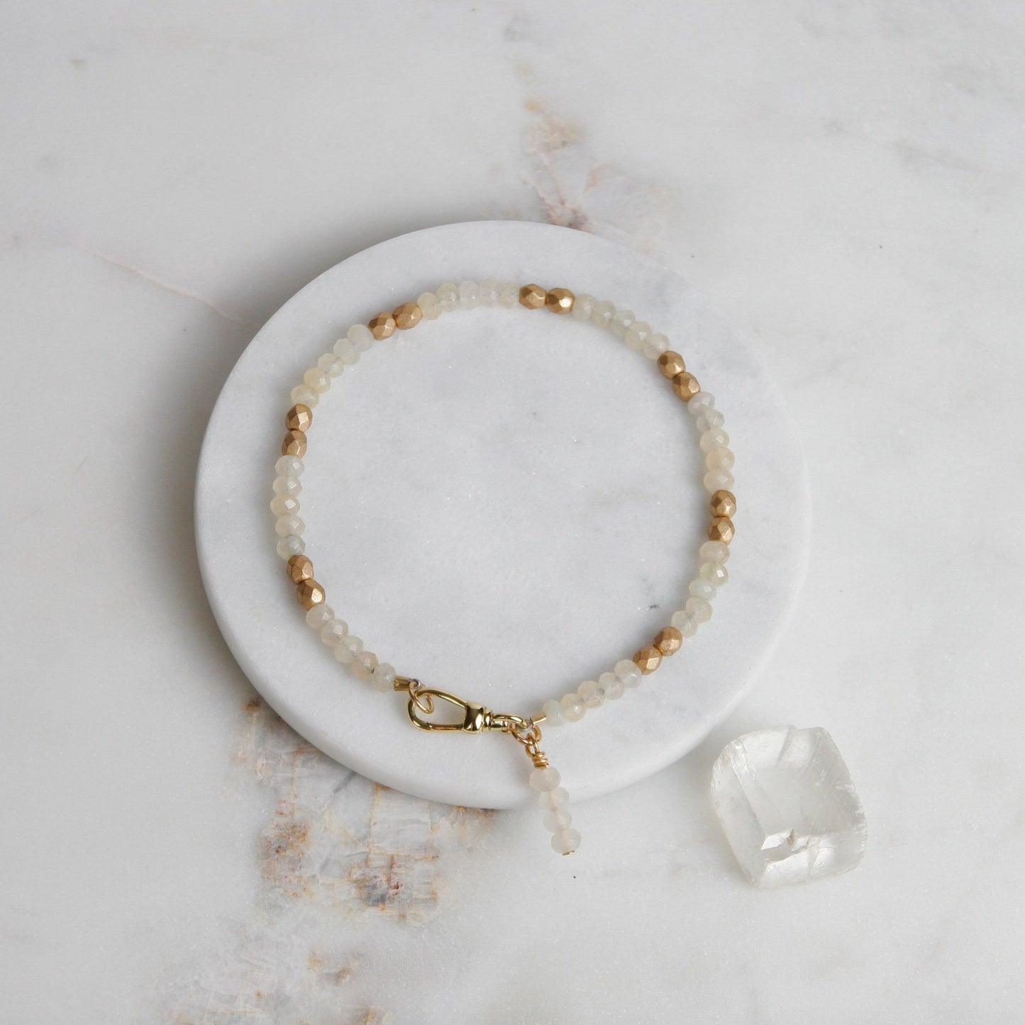 Petite Quartz and Gold Bracelet