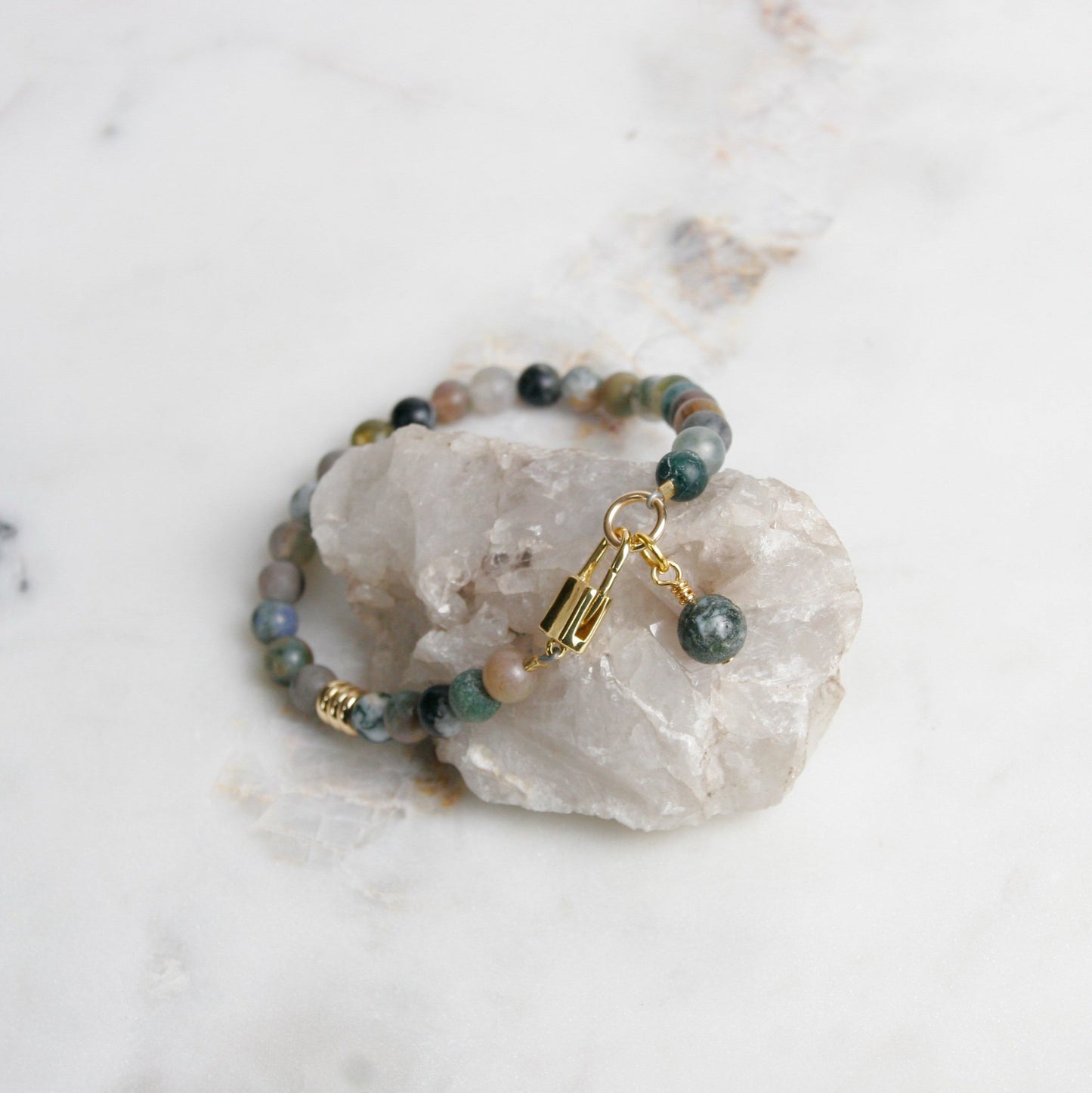 Mossy Breen Agate Bracelet