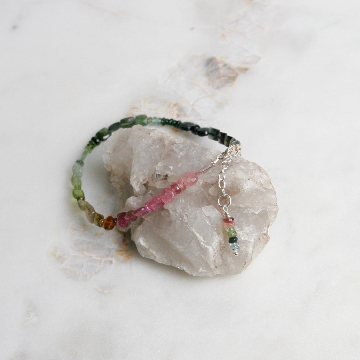 Faceted Rainbow Tourmaline Bracelet