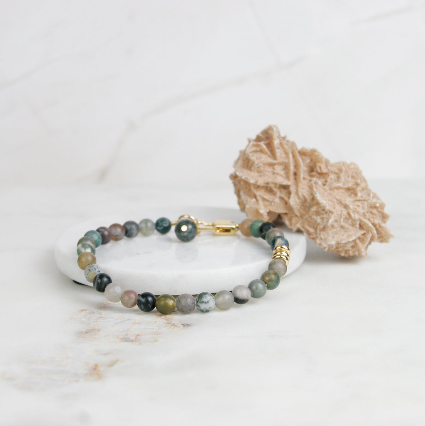 Mossy Breen Agate Bracelet