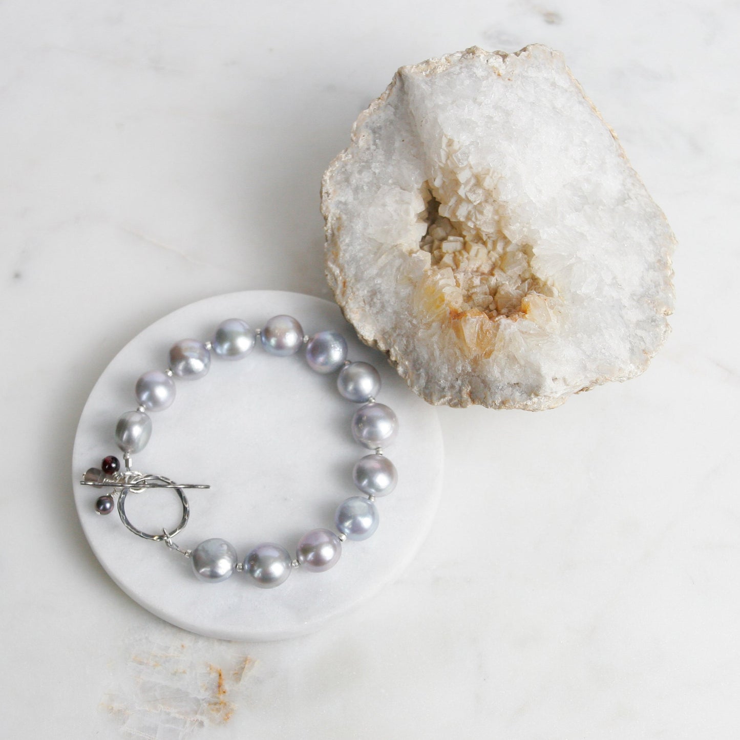 Silver Freshwater Pearl Bracelet