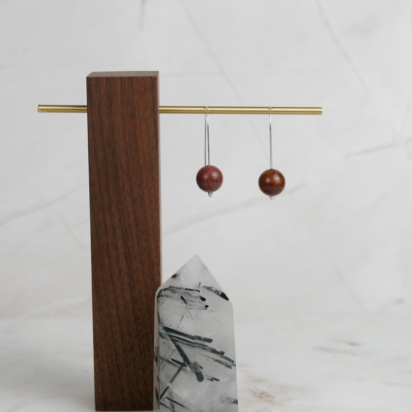 Cherry Creek Jasper Long Ball Drop Earrings