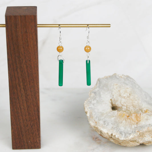 Green Agate Earrings