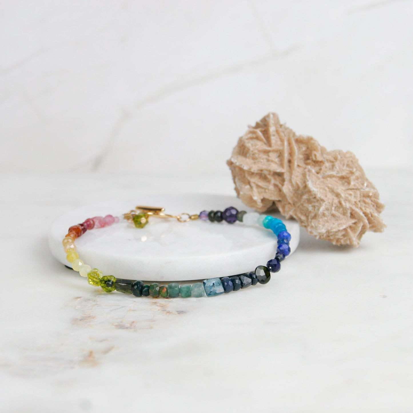 Faceted Rainbow Bracelet