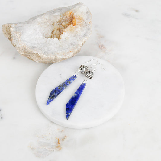 Sparkling Lapis Earrings