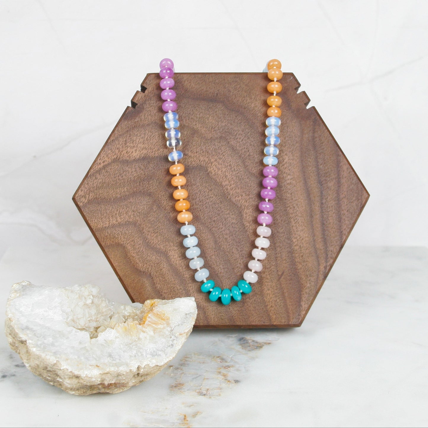 Soft Pastel Jade Necklace