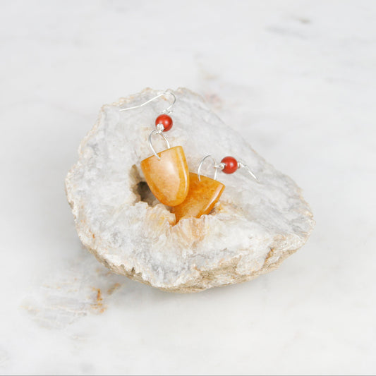 Yellow Jade Earrings