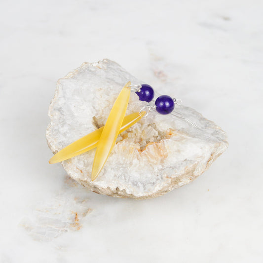 Yellow Cymophane Earrings