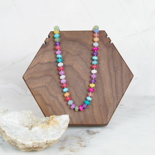 Candy Jade and Howlite Necklace
