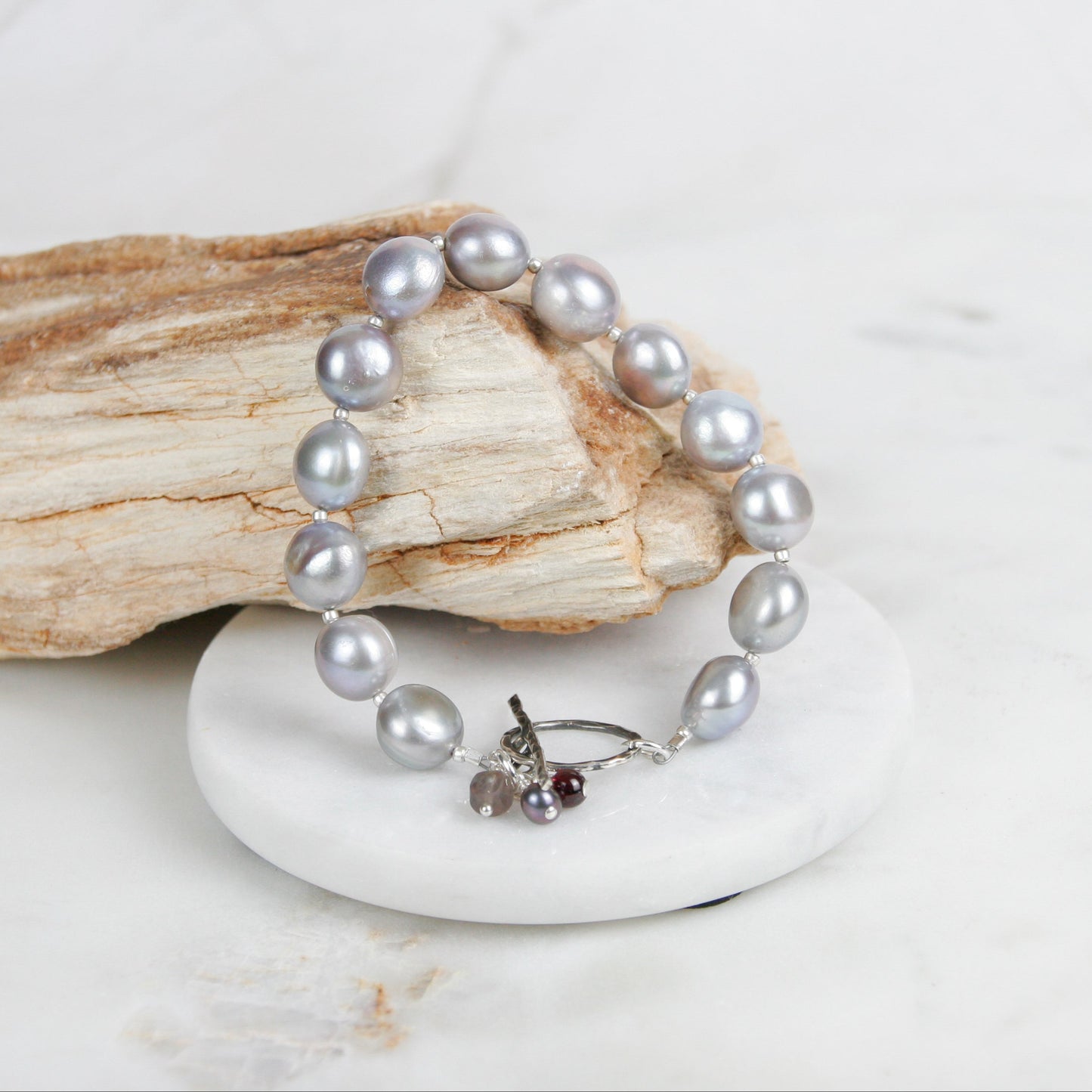 Silver Freshwater Pearl Bracelet