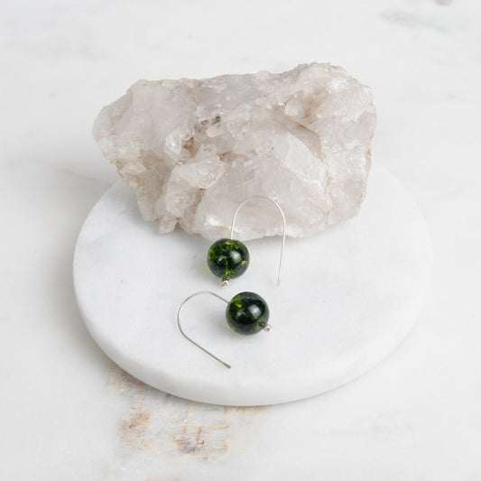 Peridot Ball Drop Earrings