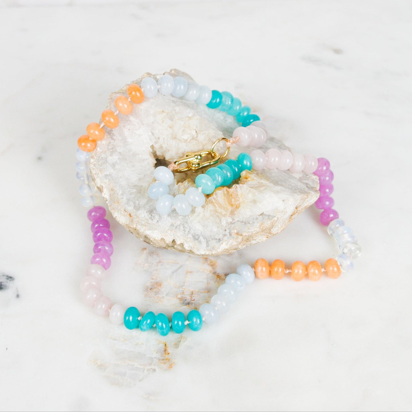 Soft Pastel Jade Necklace