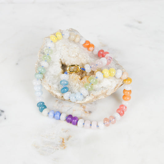 Clouded Pastel Jade Necklace