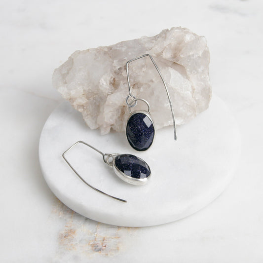 Blue Sunstone Earrings