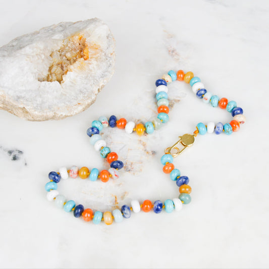 Sodalite and Jade Necklace