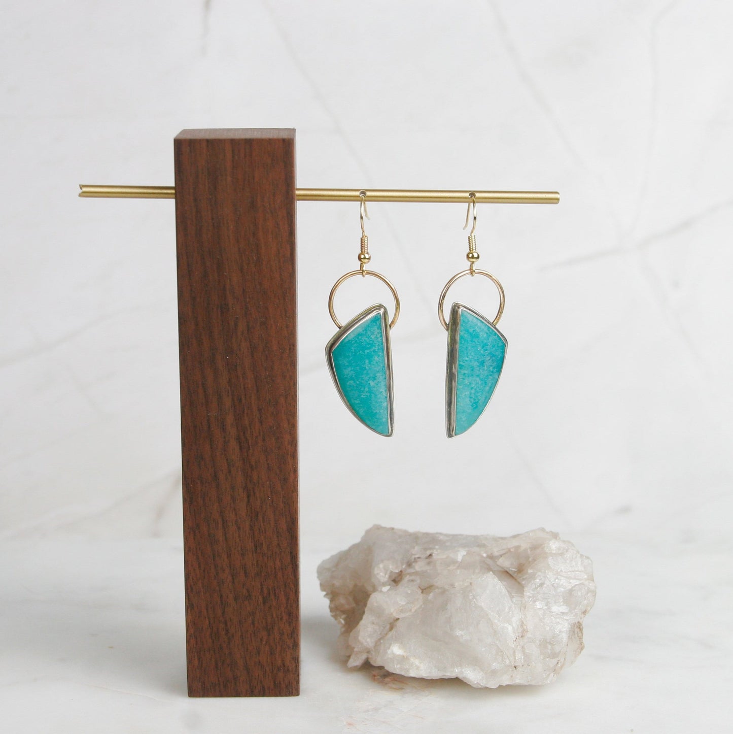 Teal Gel Amazonite Earrings