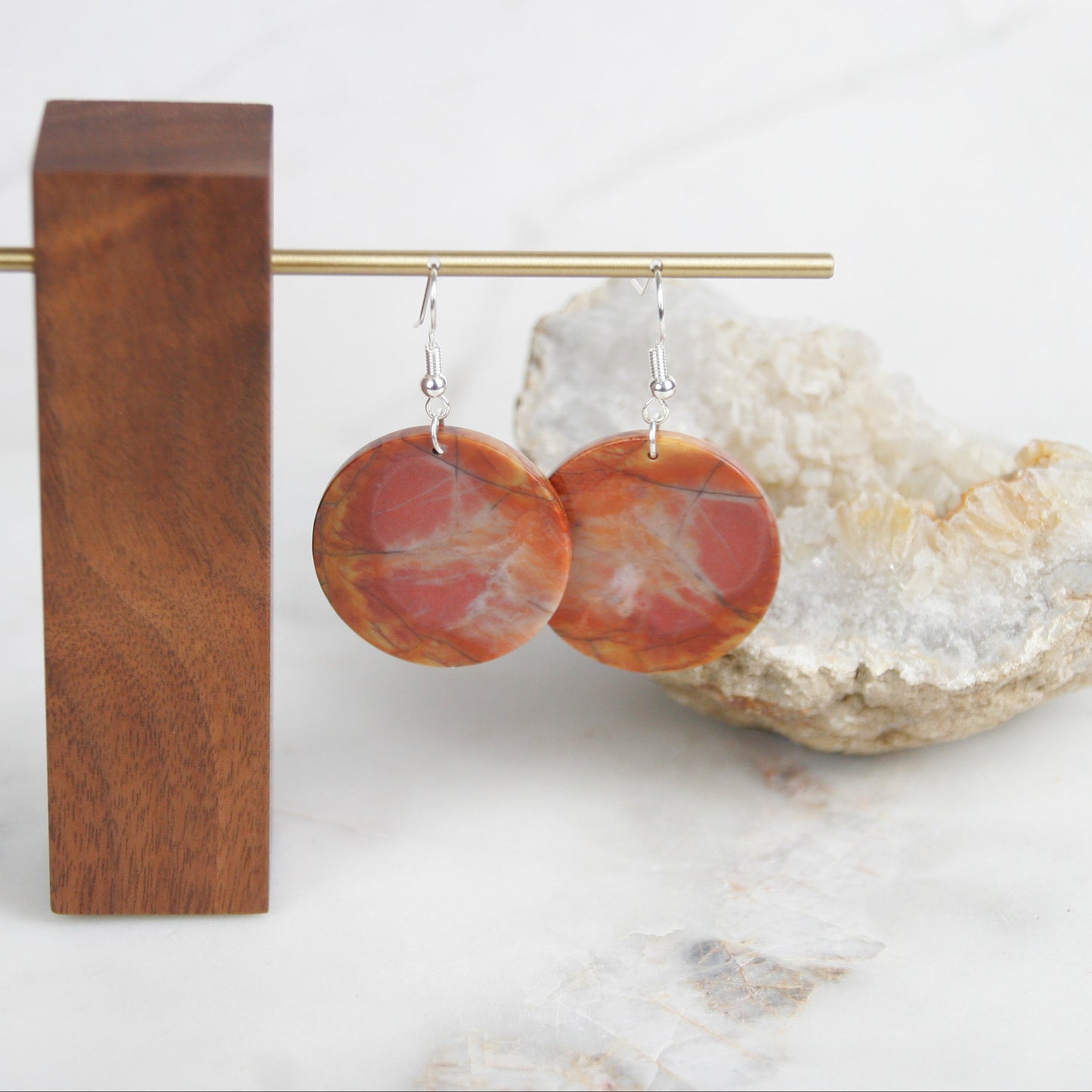 Rosey Picasso Jasper Earrings