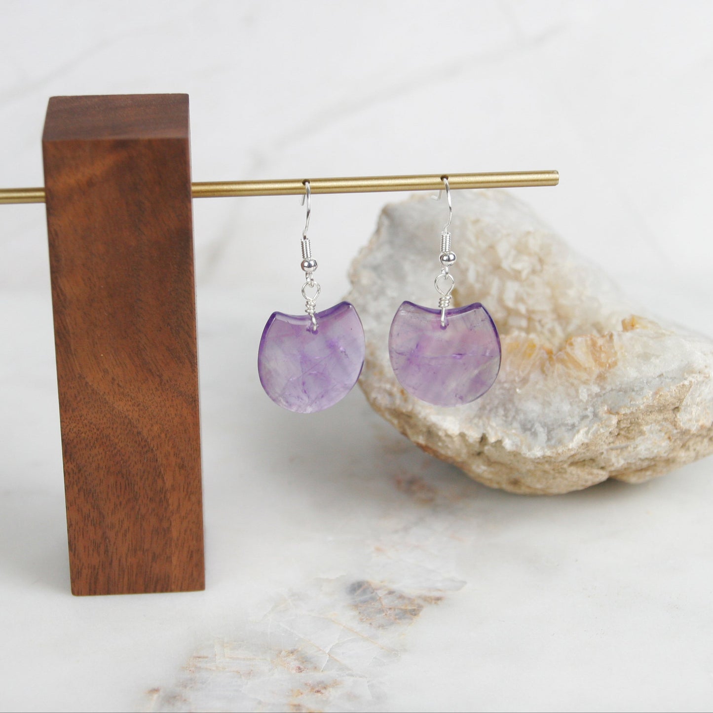 Funky Amethyst Earrings