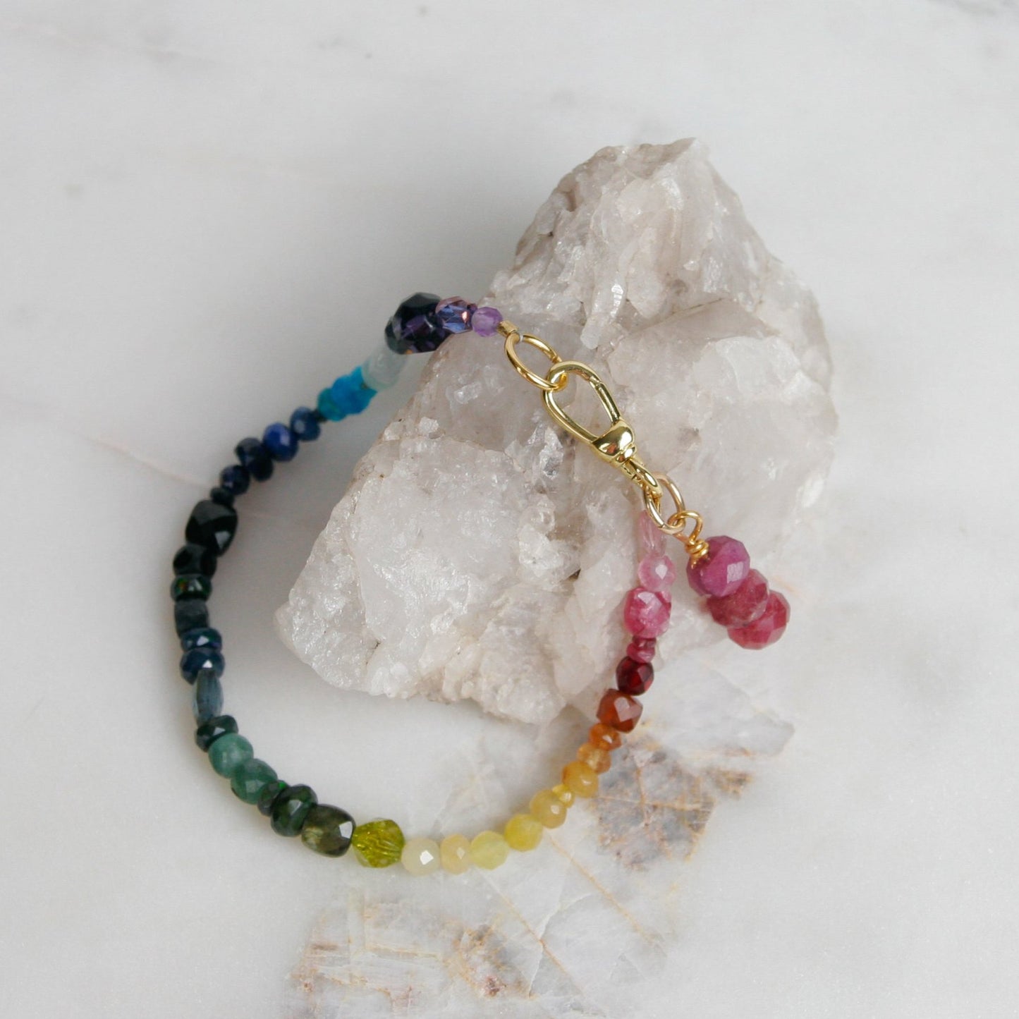 Faceted Rainbow Bracelet