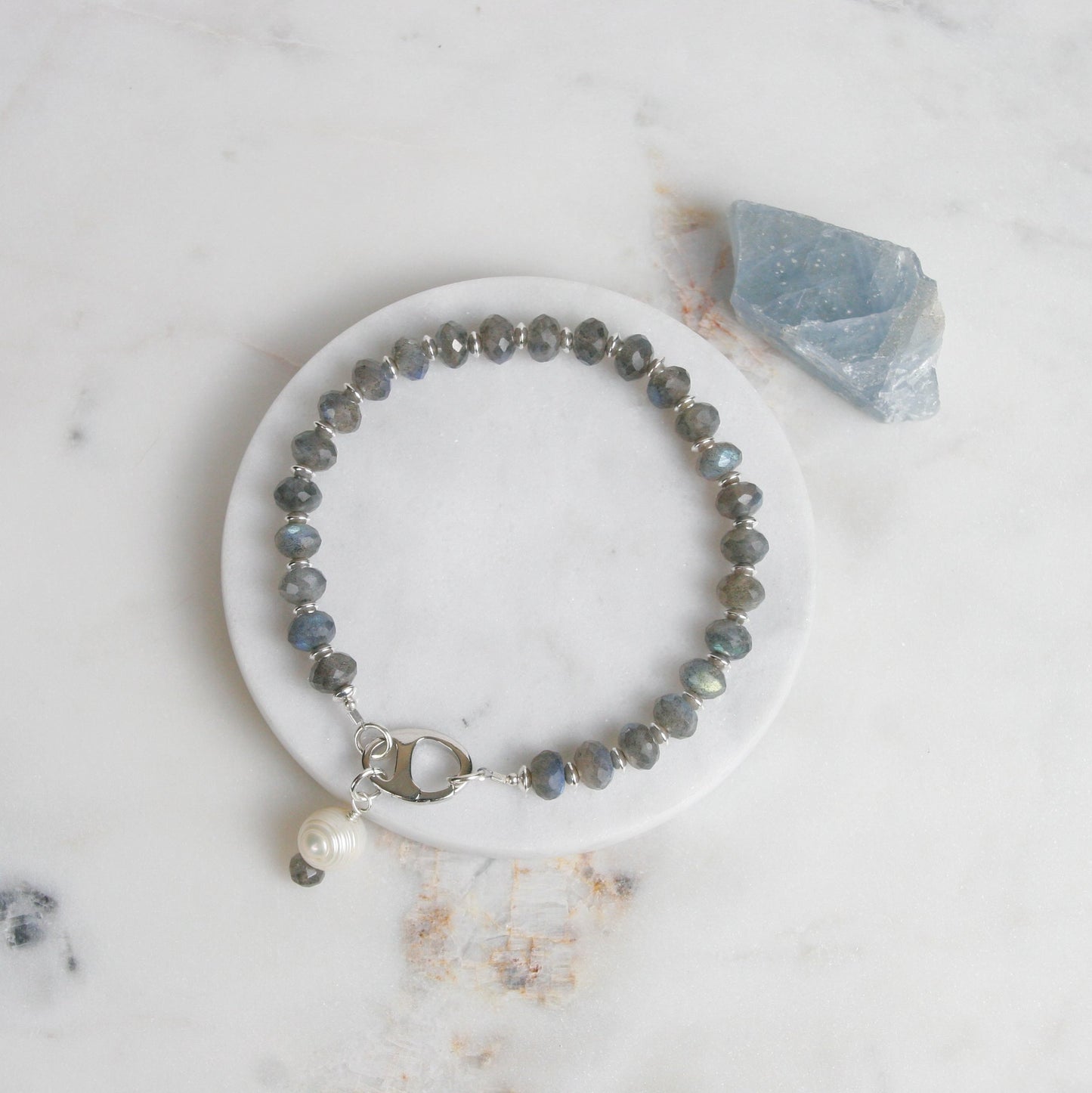 Labradorite and Silver Bracelet