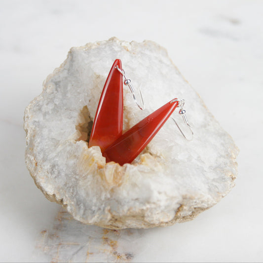 Red Agate Earrings