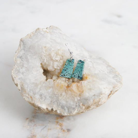 Dainty Turquoise and Sterling Silver Earrings