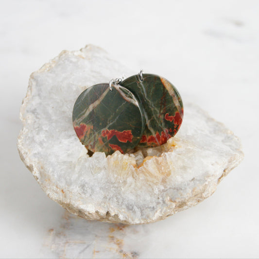 Dark Picasso Jasper Earrings