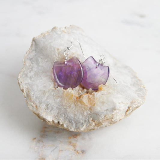 Funky Amethyst Earrings