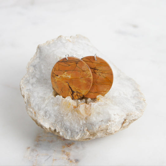 Striped Picasso Jasper Earrings