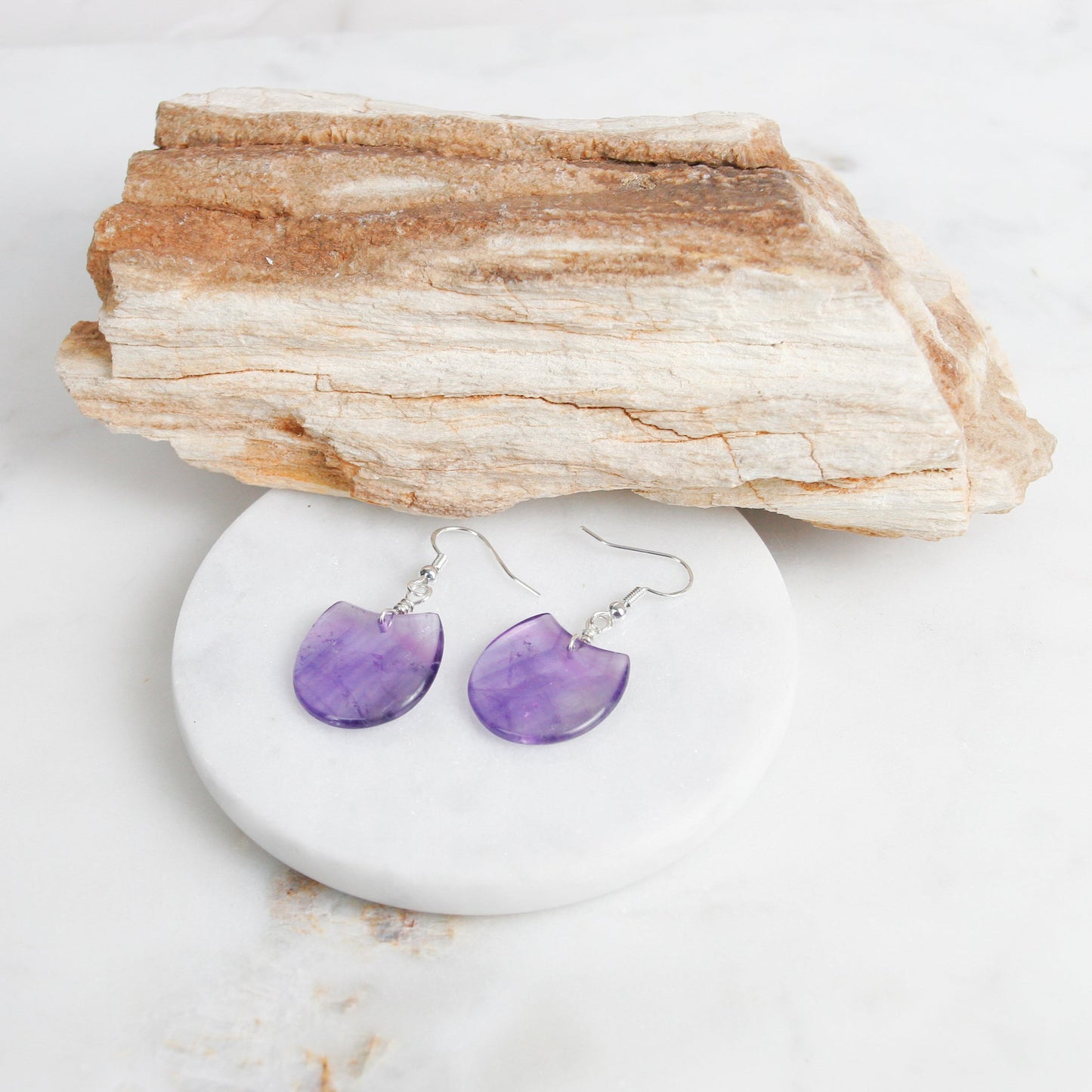 Funky Amethyst Earrings