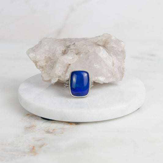 Blue Aurora Opal Ring