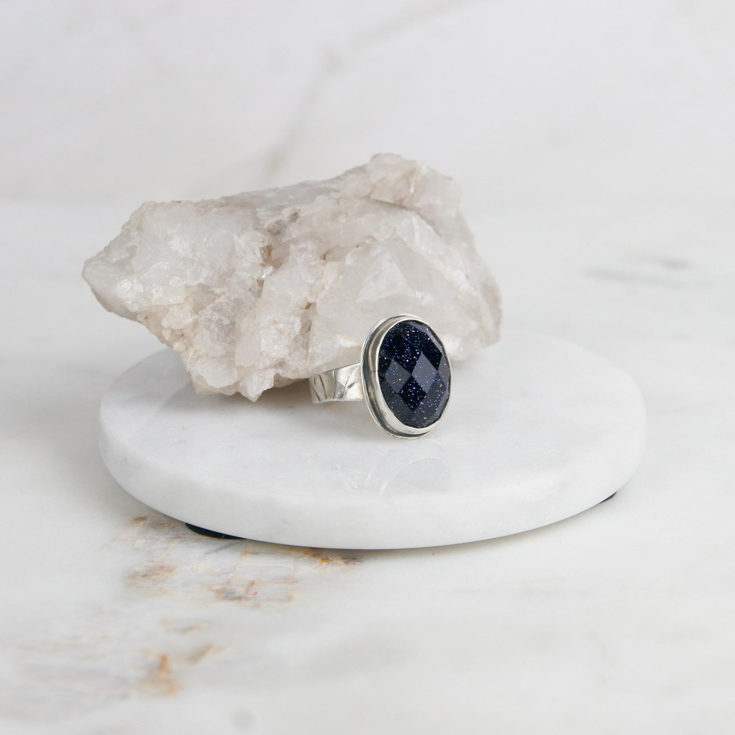 Blue Sunstone Ring