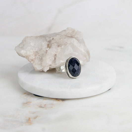 Blue Sunstone Ring