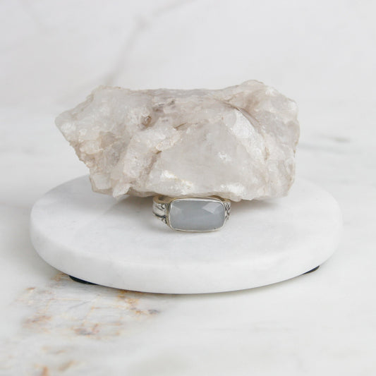 Gray Moonstone Ring