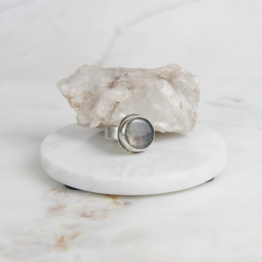 Gray Labradorite Ring