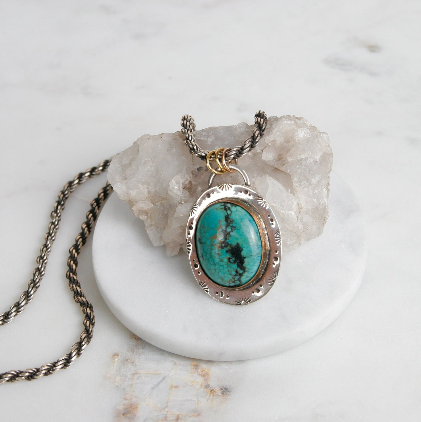 Bold Hubei Turquoise Pendant