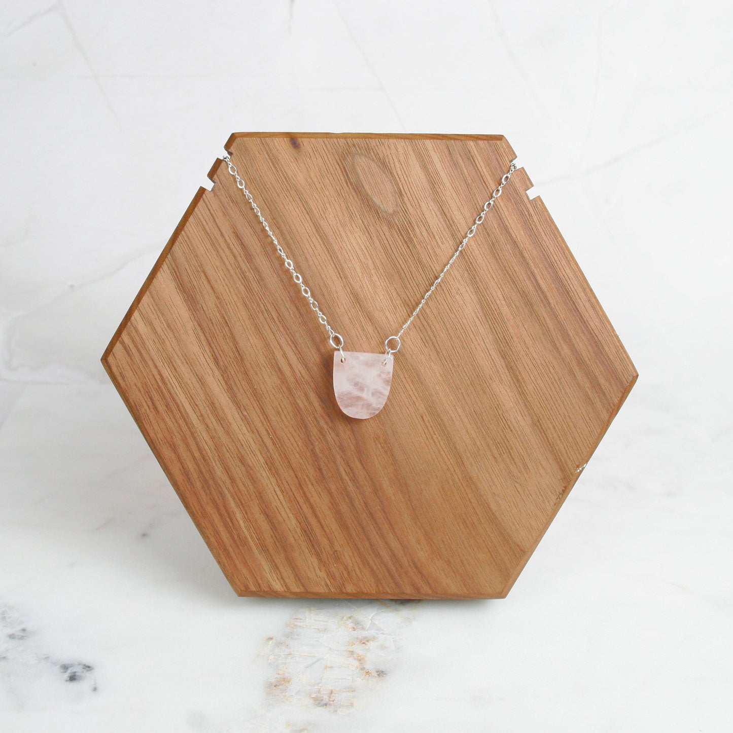 Small Shield Pendant Necklace