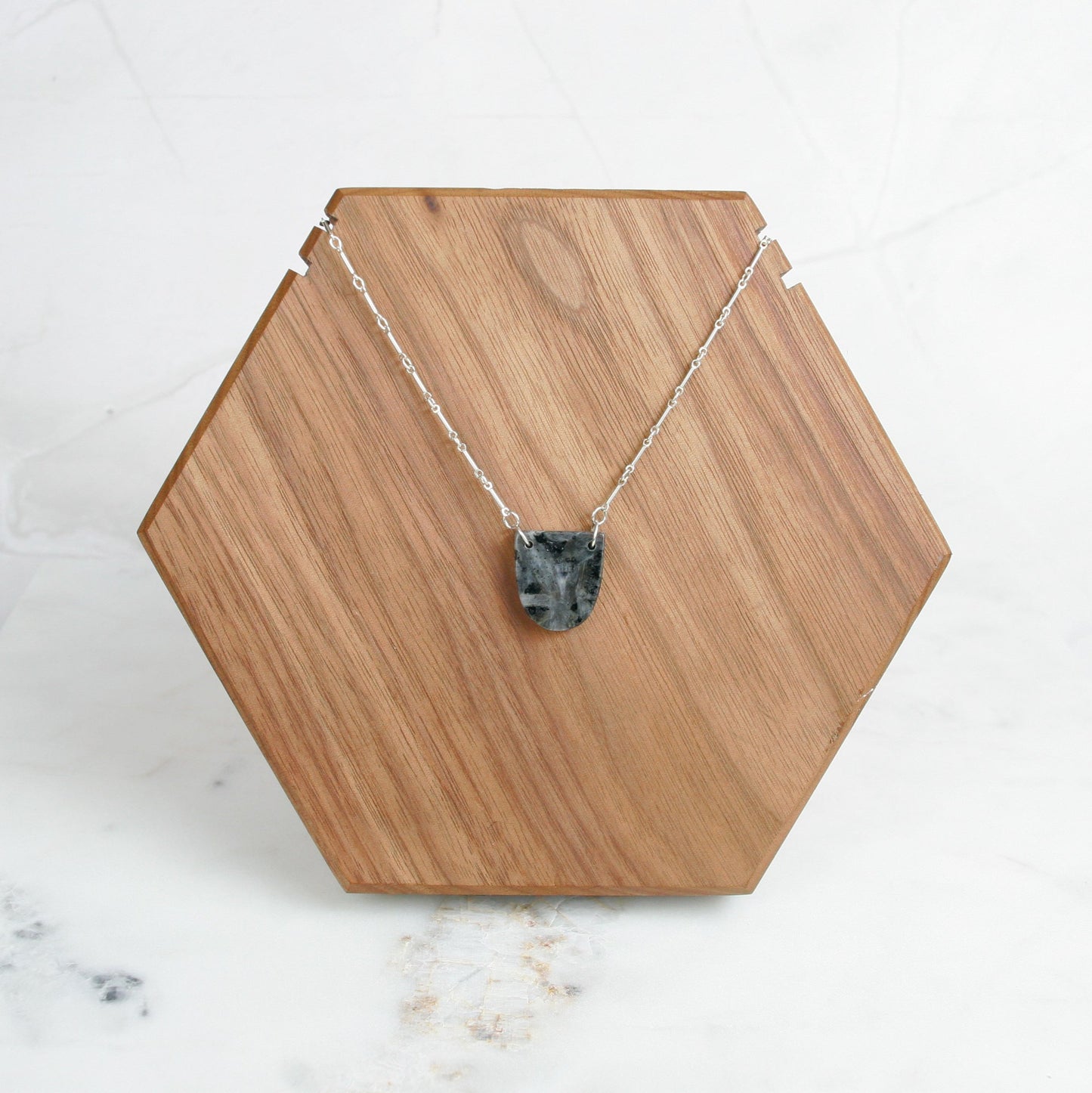 Small Shield Pendant Necklace