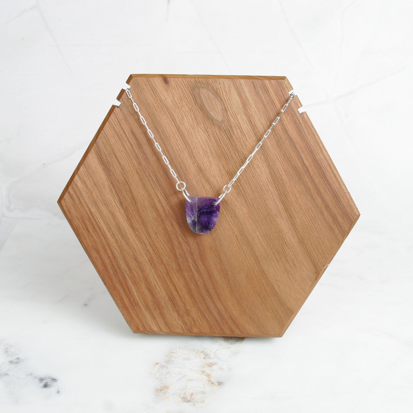 Small Shield Pendant Necklace