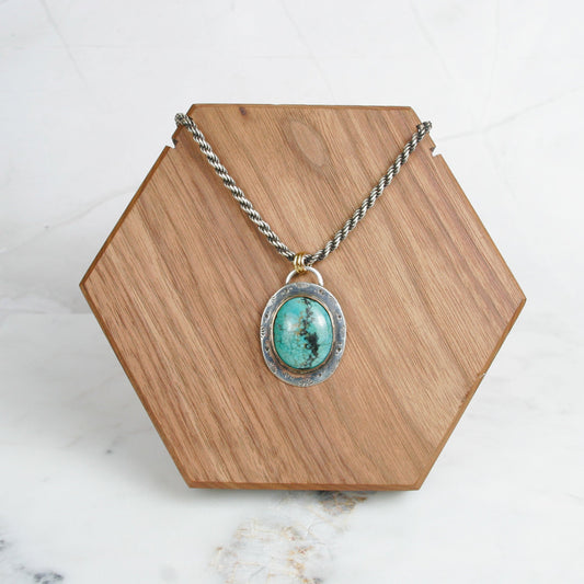 Bold Hubei Turquoise Pendant