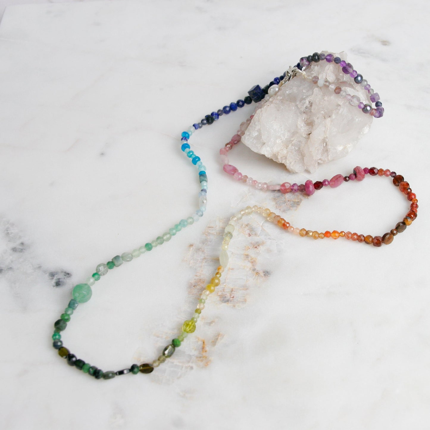 Faceted Rainbow Necklace