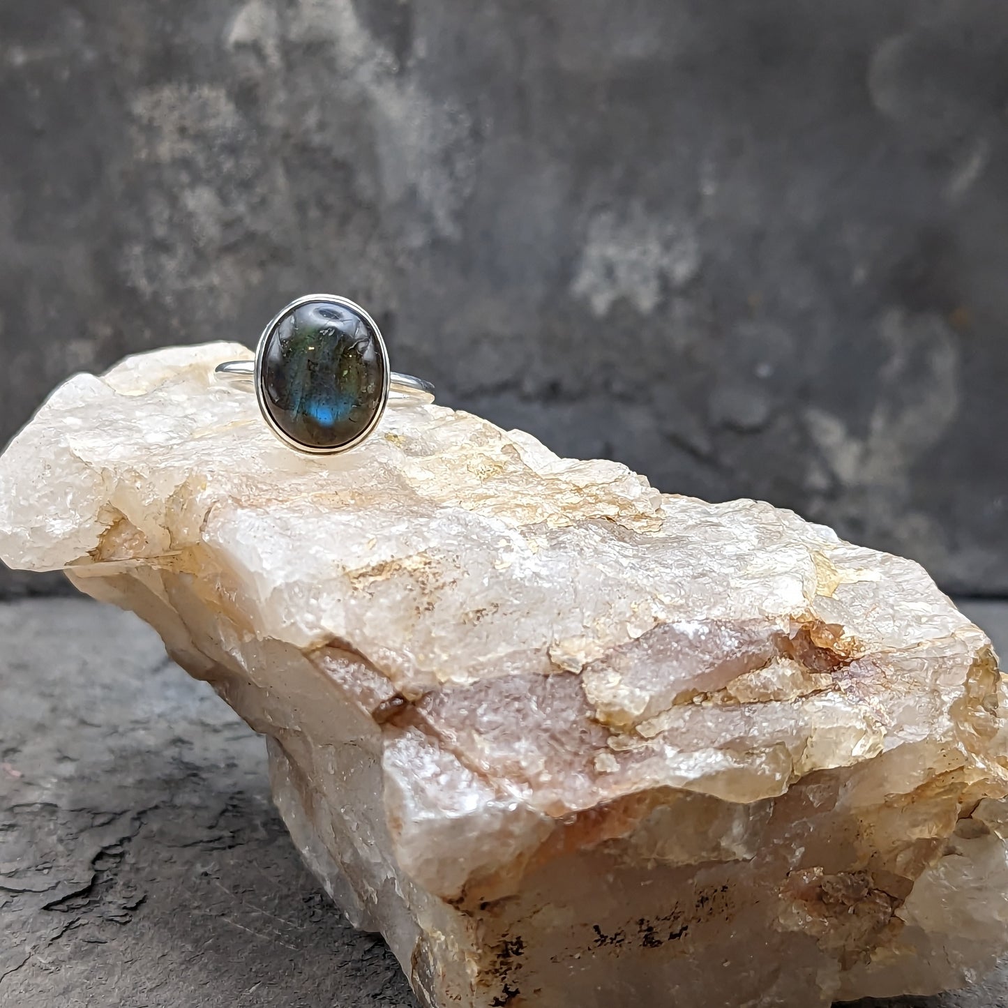 Simple Handmade Labradorite Ring